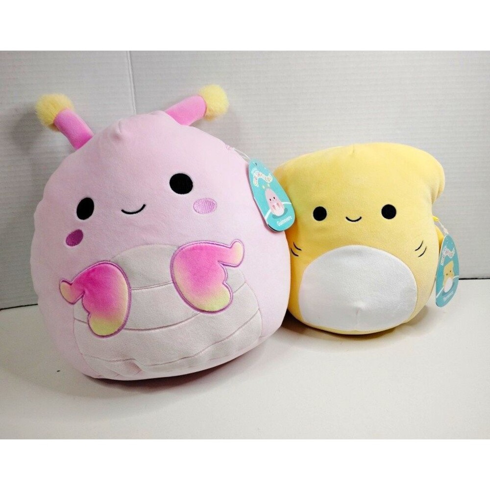 Squishmallows Giselle Bunny & Terrence Plush Lot of 2 Pink/Yellow Washable 2020